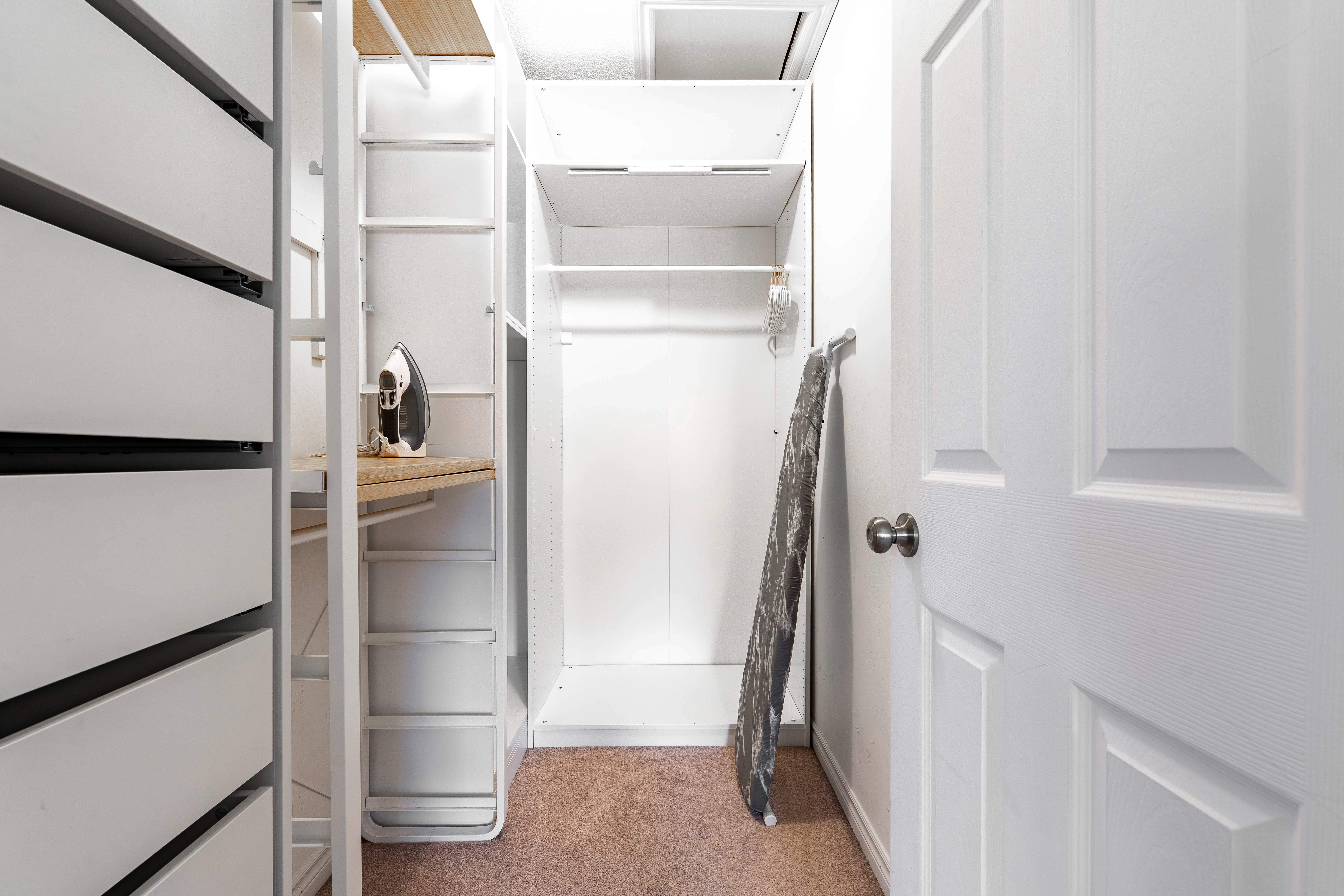 Walk-in closet with custom organizers